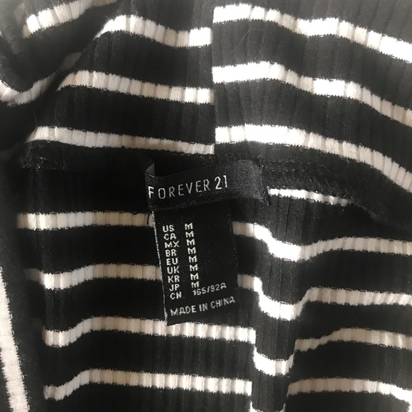 Striped Off Shoulder Bodysuit - Picture 3 of 4